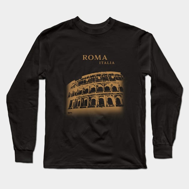 Rome Coliseum Long Sleeve T-Shirt by leewarddesign